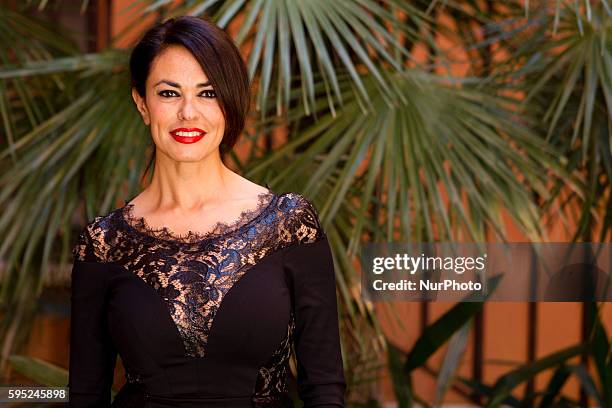 Actress Maria Grazia Cucinotta attends &quot;'The Tailor's Wife&quot; photocall in Rome -