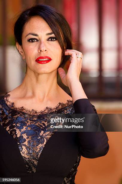 Actress Maria Grazia Cucinotta attends &quot;'The Tailor's Wife&quot; photocall in Rome -