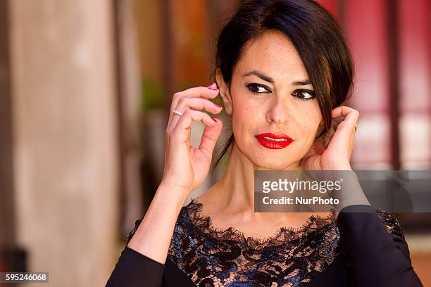 Actress Maria Grazia Cucinotta attends &quot;'The Tailor's Wife&quot; photocall in Rome -