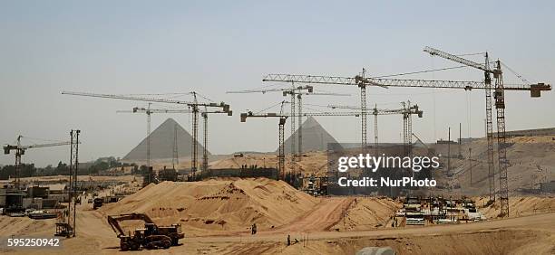 General view shows the construction site of the Grand Egyptian Museum, Giza, Egypt, 17 March 2014. The total cost of constructing the museum is 350...