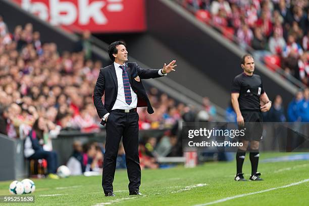 Bilbao, 27 of April at the match of the week 35 of the spanish Liga BBVA between Athletic de Bilbao and Sevilla FC Emery, at the San Mames stadium in...