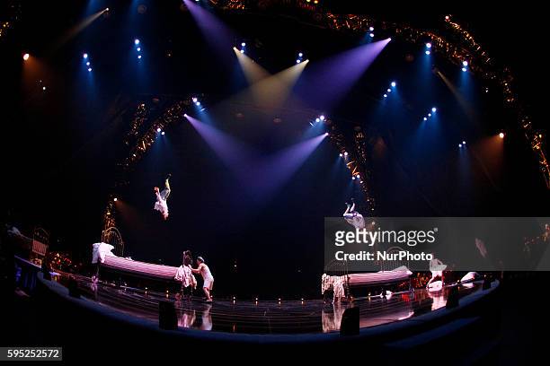 Quito, Ecuador, November 18, 2015.- The Cirque du Soleil began his tour of presentations in Quito with his work 'Corteo' which is Italian for...
