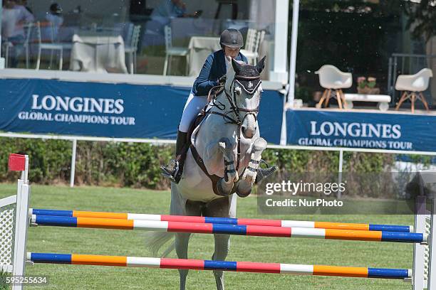 Athina Onassis De Miranda during the equestrian circuit, 104 Concurso de Saltos Hípicos Internacional 5* Madrid Longines Global Champions Tour.