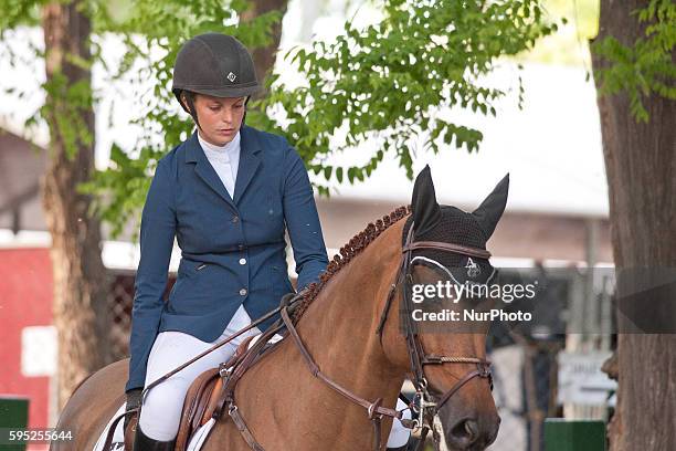 Athina Onassis De Miranda during the equestrian circuit, 104 Concurso de Saltos Hípicos Internacional 5* Madrid Longines Global Champions Tour.