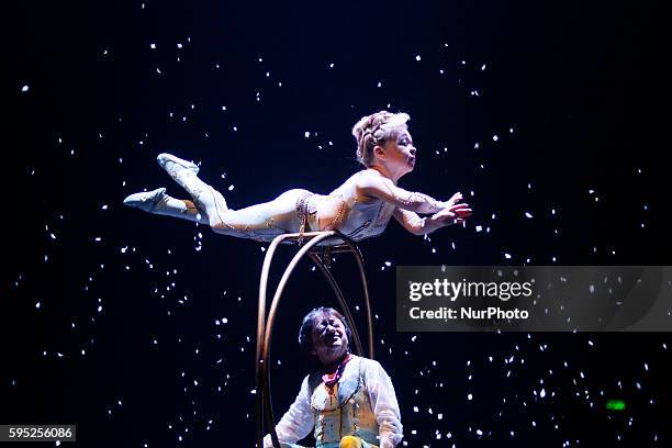 Quito, Ecuador, November 18, 2015.- The Cirque du Soleil began his tour of presentations in Quito with his work 'Corteo' which is Italian for...