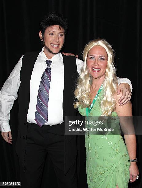 Judy Gold & partner Elysa Halpern attending Bette Midler's New York Restoration Project Annual Hulaween Gala at the Waldorf Astoria in New York City.