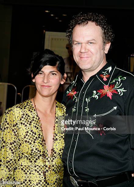 Actor John C. Reilly and his wife producer Alison Dickey arrive at the Los Angeles Premiere of the film "Borat: Cultural Learnings of America for...