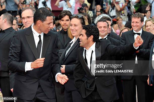 Actors Jamel Debbouze and Roschdy Zem at the premiere of ?Outside the Law? during the 63rd Cannes International Film Festival.