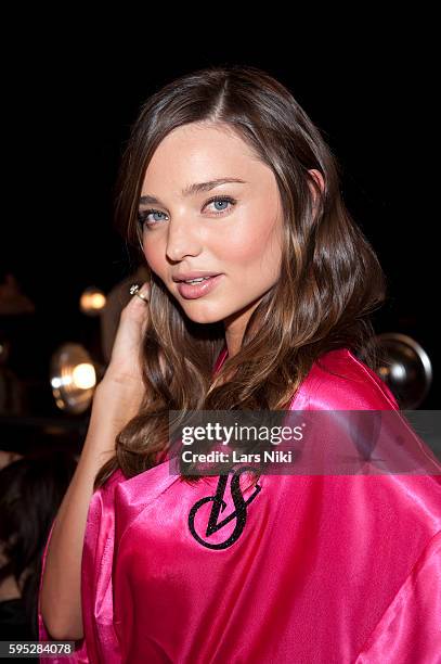 Miranda Kerr backstage at the "Victoria's Secret Fashion Show" in New York City. © LAN