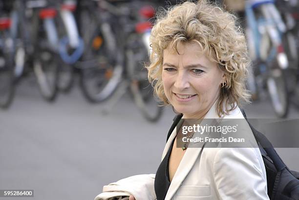 _Christine Adda Antorini new minister for children and eduations arriving at Parliament opening at Christiansborg today on 4 Oct. 2011