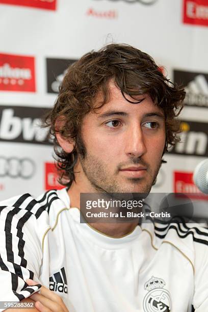 Real Madrid player Esteban Granero during the team Press Conference in preparation for the Friendly Match against the LA Galaxy as part of the...