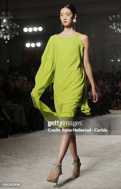 Model on the runway at Maria Grachvogel's Spring/Summer 2012 fashion show at London Fashion Week.