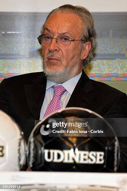 GIampaolo Pozzo President od Udinese during the press conference for the new stadium, Rome on 30 of july 2013
