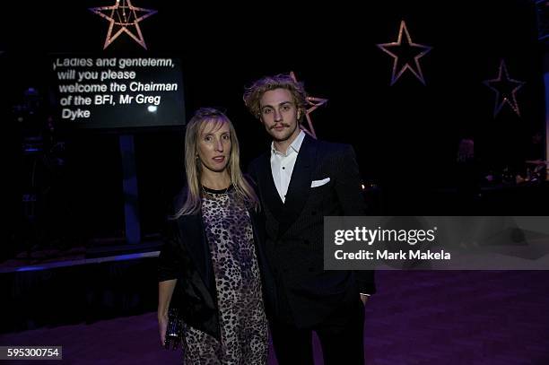 Oct. 26, 2011 - London, England, UK - Artist and filmmaker SAM TAYLOR WOOD and actor AARON JOHNSON attend during the BFI London Film Festival Awards...