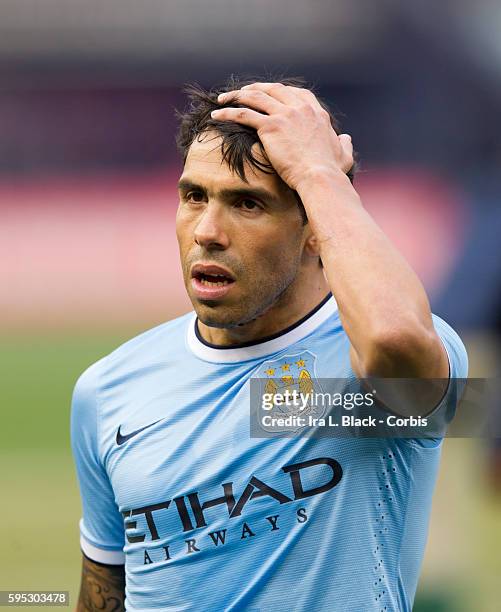 Manchester City player Carlos Tevez during the Friendly match between Chelsea FC and Manchester City. Manchester City won the match with a score of...