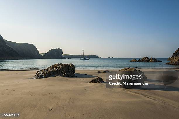 lizard peninsula, view of kynance cove - the lizard peninsula england stock pictures, royalty-free photos & images