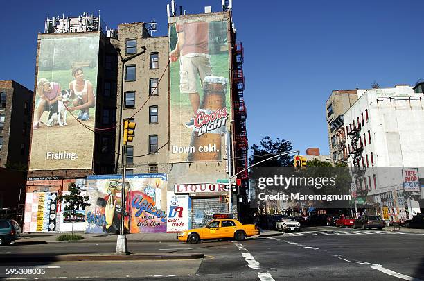 williamsburg, view of the neighborhood - lower east side manhattan stockfoto's en -beelden