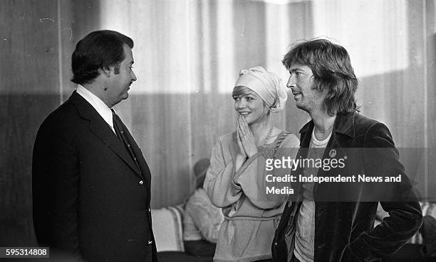Mr Louis Bacardi, head of the Bacardi empire, with Judy Geeson and Eric Clapton, .