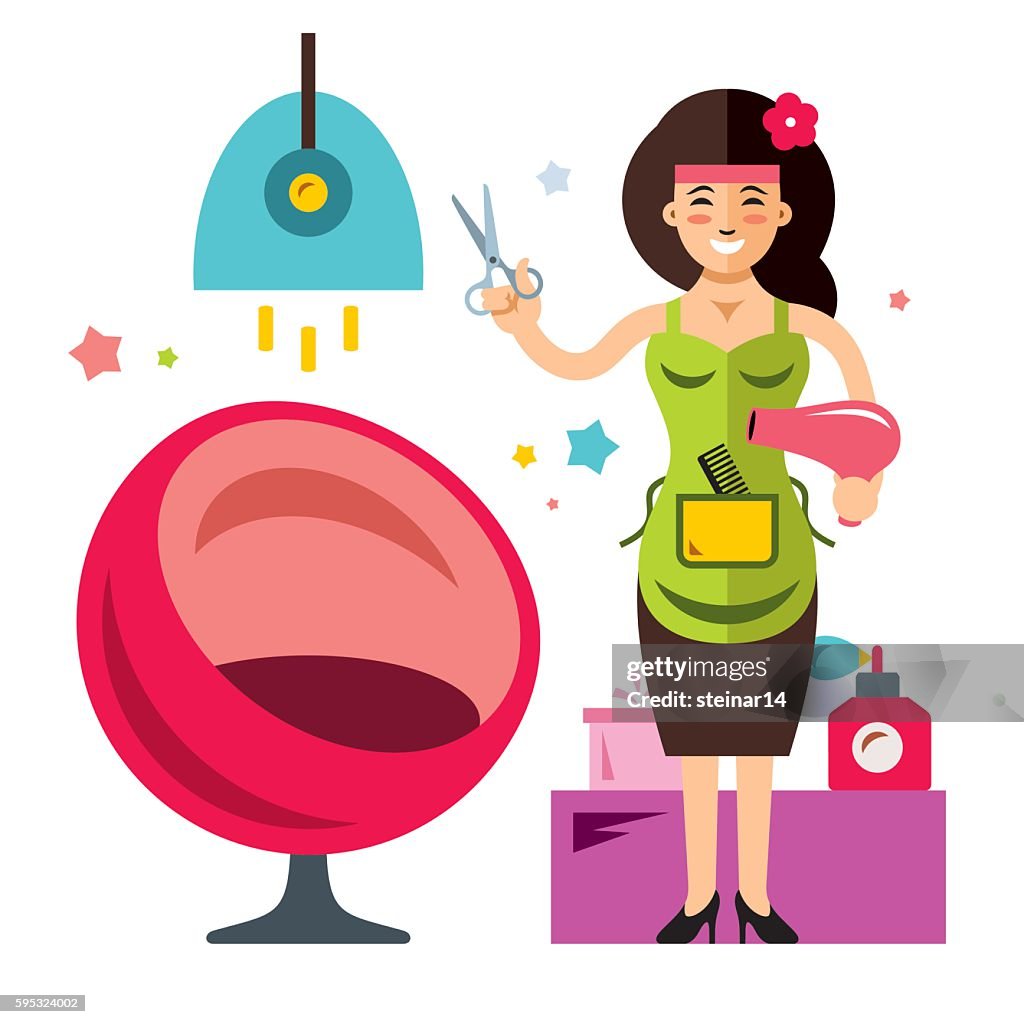 Vector Salón De Belleza Concepto Peluquero Estilo Plano Colorido Ilustración De Dibujos Animados Ilustración de stock - Getty Images Vector Salón De Belleza Concepto Peluquero Estilo Plano Colorido Ilustración De Dibujos Animados Ilustración de stock - Getty Images