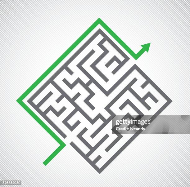maze - simple maze stock illustrations