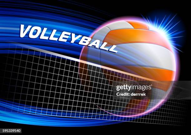 volleyball - volleyball net stock illustrations