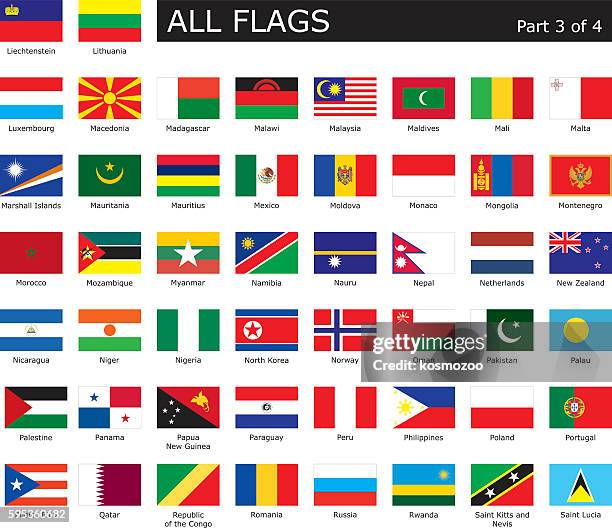 ilustraciones, imágenes clip art, dibujos animados e iconos de stock de todas las banderas del mundo - mauritania flag