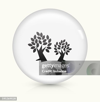 Tree icon on white round vector button Tree icon on white round vector button