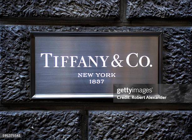 The Tiffany & Company luxury jewelry store in Florence, Italy, is inside a historical 17th century building on Via Tornabuoni.