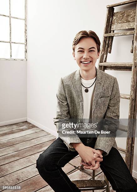 Actor Hayden Byerly from Disney ABC Television Group's 'The Fosters' poses for a portrait at the 2016 Summer TCA Getty Images Portrait Studio at the...
