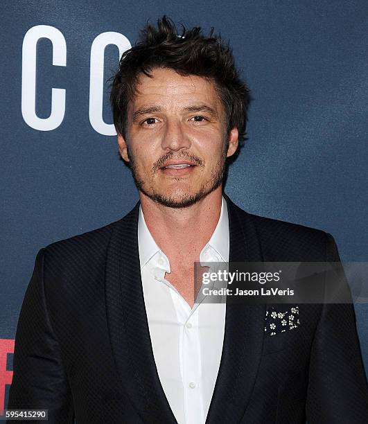 Actor Pedro Pascal attends the season 2 premiere of "Narcos" at ArcLight Cinemas on August 24, 2016 in Hollywood, California.