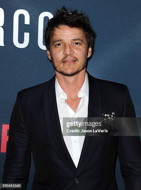 Actor Pedro Pascal attends the season 2 premiere of "Narcos" at ArcLight Cinemas on August 24, 2016 in Hollywood, California.