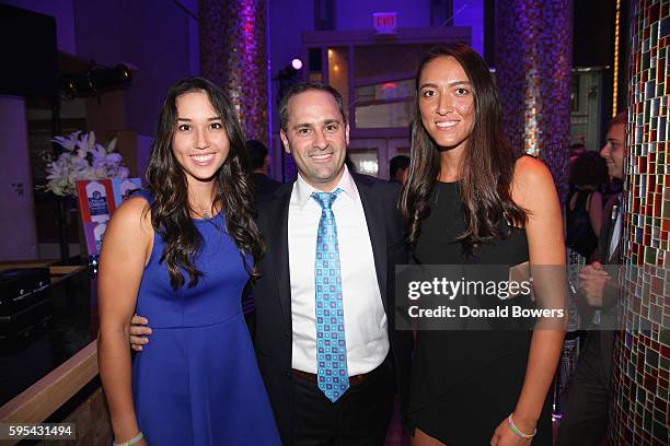 Tennis players Louisa Chirico and Samantha Crawford and guest at Taste Of Tennis New York on August 25, 2016 in New York City.