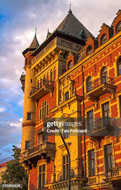 bellevue restaurant of czech and international cuisine in center prague, czech republic, europe - the moldau river stock pictures, royalty-free photos & images