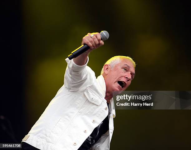 Maidstone, England Danny Bowes of Thunder performs at Ramblin Man Fair at Mote Park on July 24, 2016 in Maidstone, England.