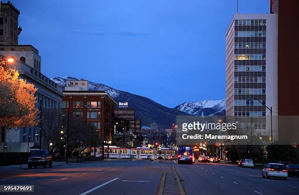 view of the town - salt lake city stock pictures, royalty-free photos & images