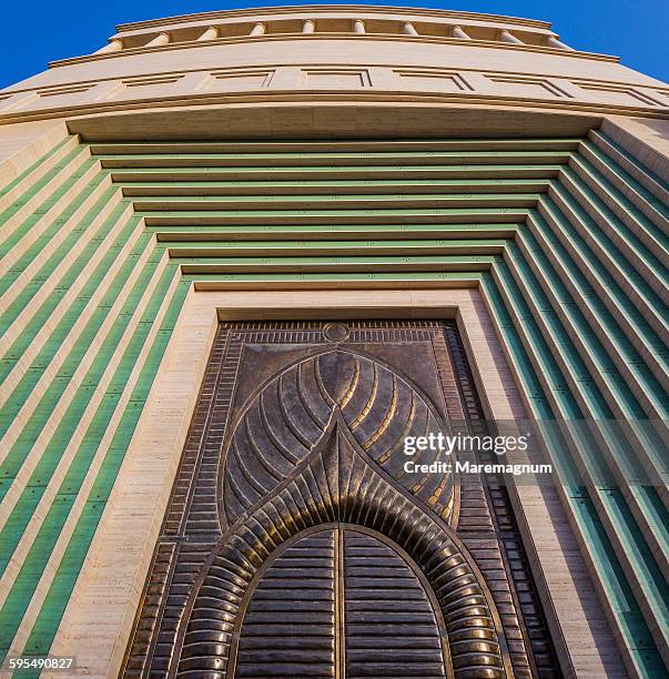 katara cultural village, a door of amphitheater - qatar door stock pictures, royalty-free photos & images