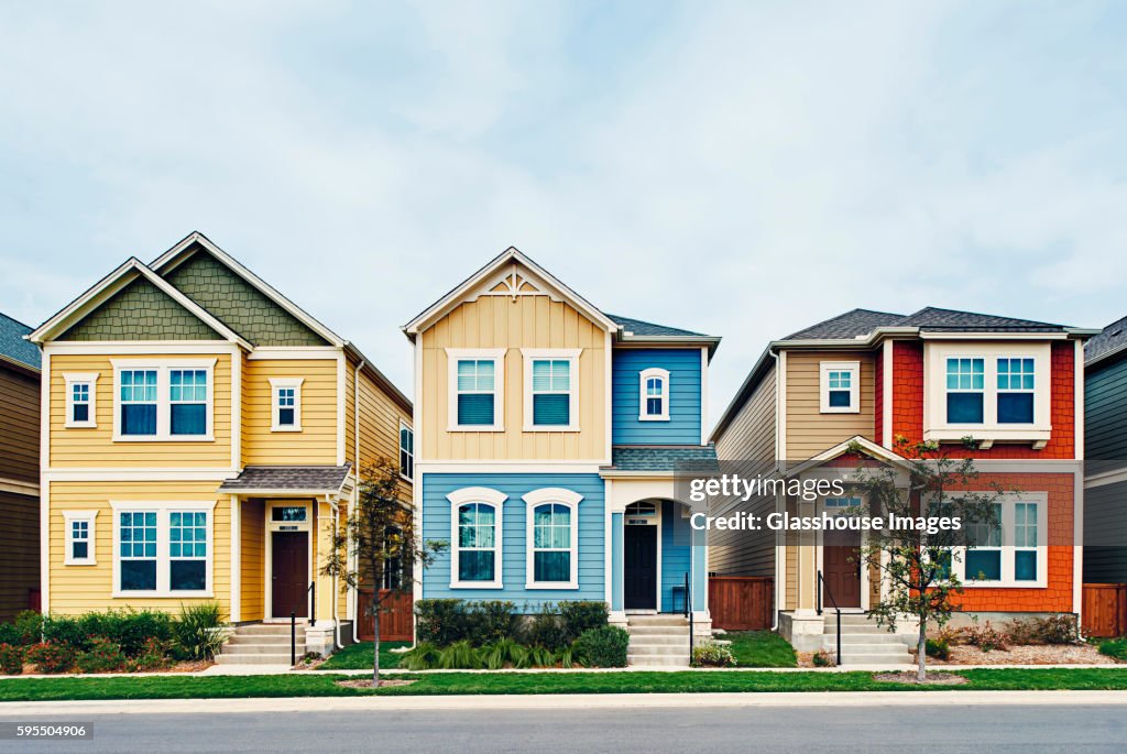 Three Small Houses in Row