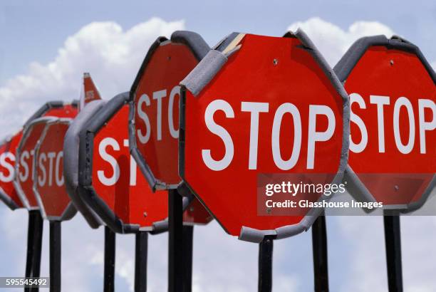 stop signs - stop sign stock pictures, royalty-free photos & images