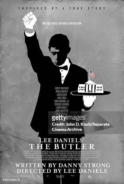One Sheet movie poster advertises 'Lee Daniels 'The Butler' , the alternate title change, starring Forest Whitakes and Oprah Winfrey, 2013.