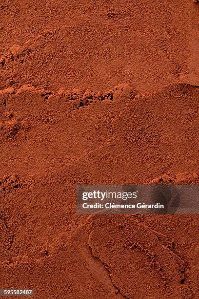 details of flat & smooth chocolate powder texture - cocoa foto e immagini stock