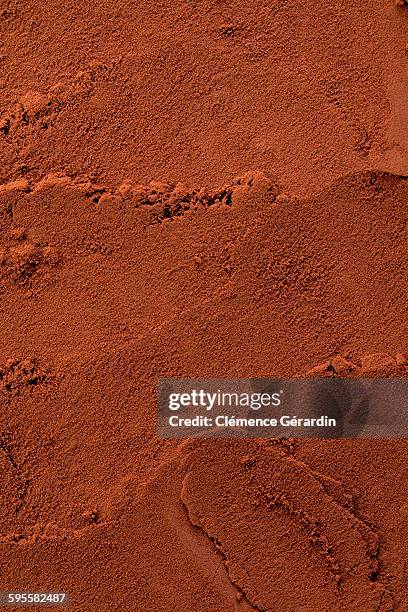 details of flat & smooth chocolate powder texture - chocolate pudding imagens e fotografias de stock