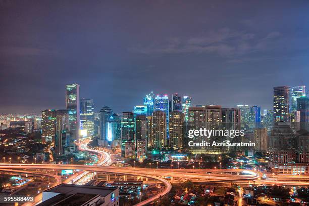 kuala lumpur city at night - malaysia city skyline stock pictures, royalty-free photos & images