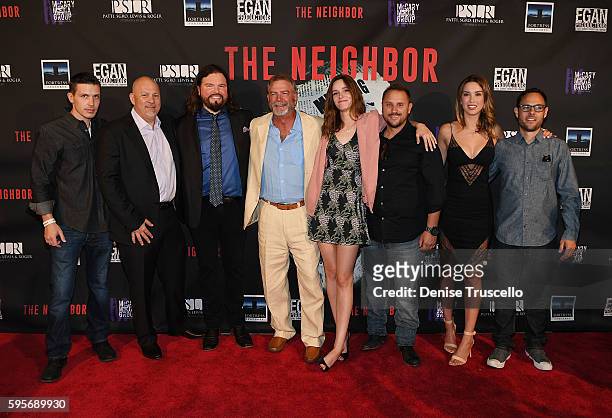 The cast and crew of "The Neighbor" executive producer Jason Egan, executive producer Tony Sgro, director Marcus Dunstan, actor/comedian Bill...