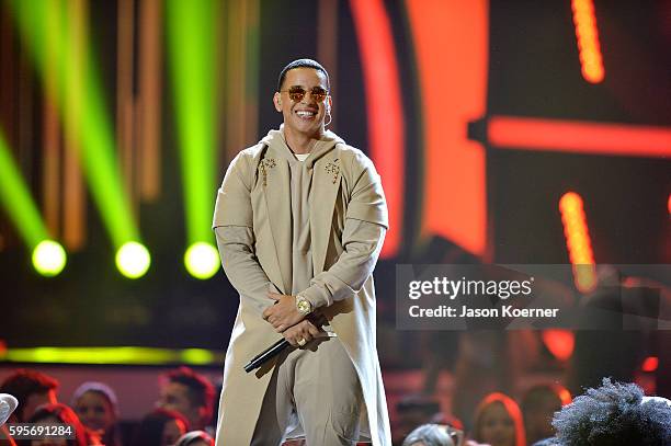 Daddy Yankee onstage at Telemundo's Premios Tu Mundo "Your World" Awards at American Airlines Arena on August 25, 2016 in Miami, Florida.