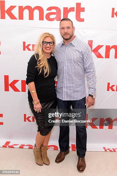 Chief Marketing Officer at Kmart Corporation Kelly Cook and Brian Urlacher attends Kmart Celebrates 'A Whole Lotta Awesome' at VIP Member Event at...