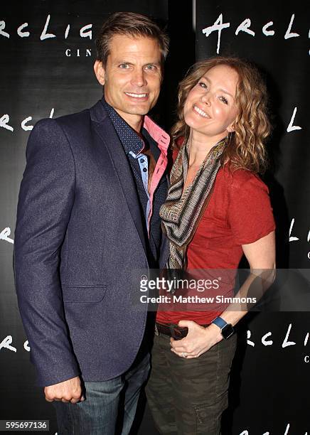 Actors Casper Van Dien and Dina Meyer attend the Arclight Presents screening of "Starship Troopers" at ArcLight Hollywood on August 25, 2016 in...