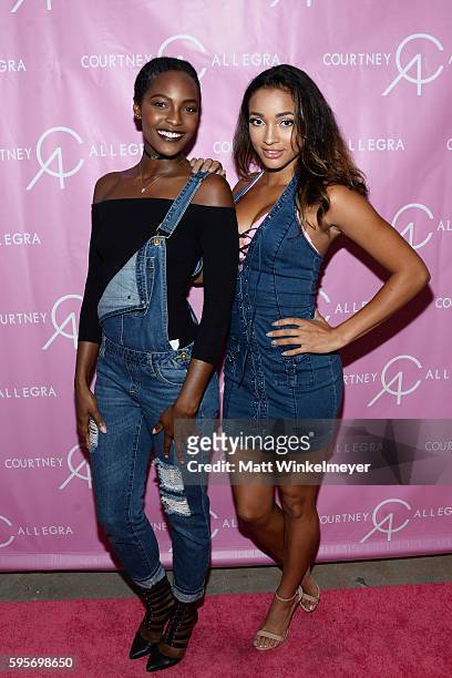 Mame Adjei and fashion designer Courtney Allegra attend the Courtney Allegra VIP Store Opening and Fashion Show on August 25, 2016 in Los Angeles,...