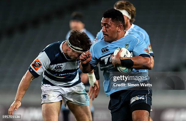 Phil Kite of Nothland makes a break during the round two Mitre 10 Cup match between Auckland and Northland at Eden Park on August 26, 2016 in...