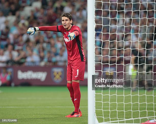 Astra Giurgiu Silviu Lung Jr. During Europa League play-off match between West Ham v FC Astra Giurgiu, in London, on August 25, 2016.