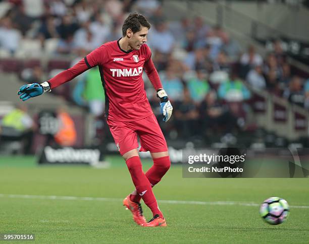 Astra Giurgiu Silviu Lung Jr. During Europa League play-off match between West Ham v FC Astra Giurgiu, in London, on August 25, 2016.